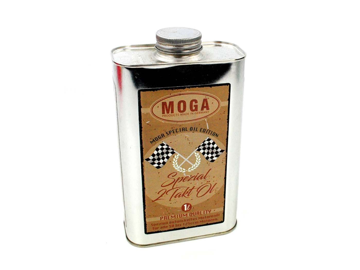 Engine Oil MOGA 1 Liter Dimensions Approx. 200mm High Wide 115mm Deep 60mm For Moped Mokick