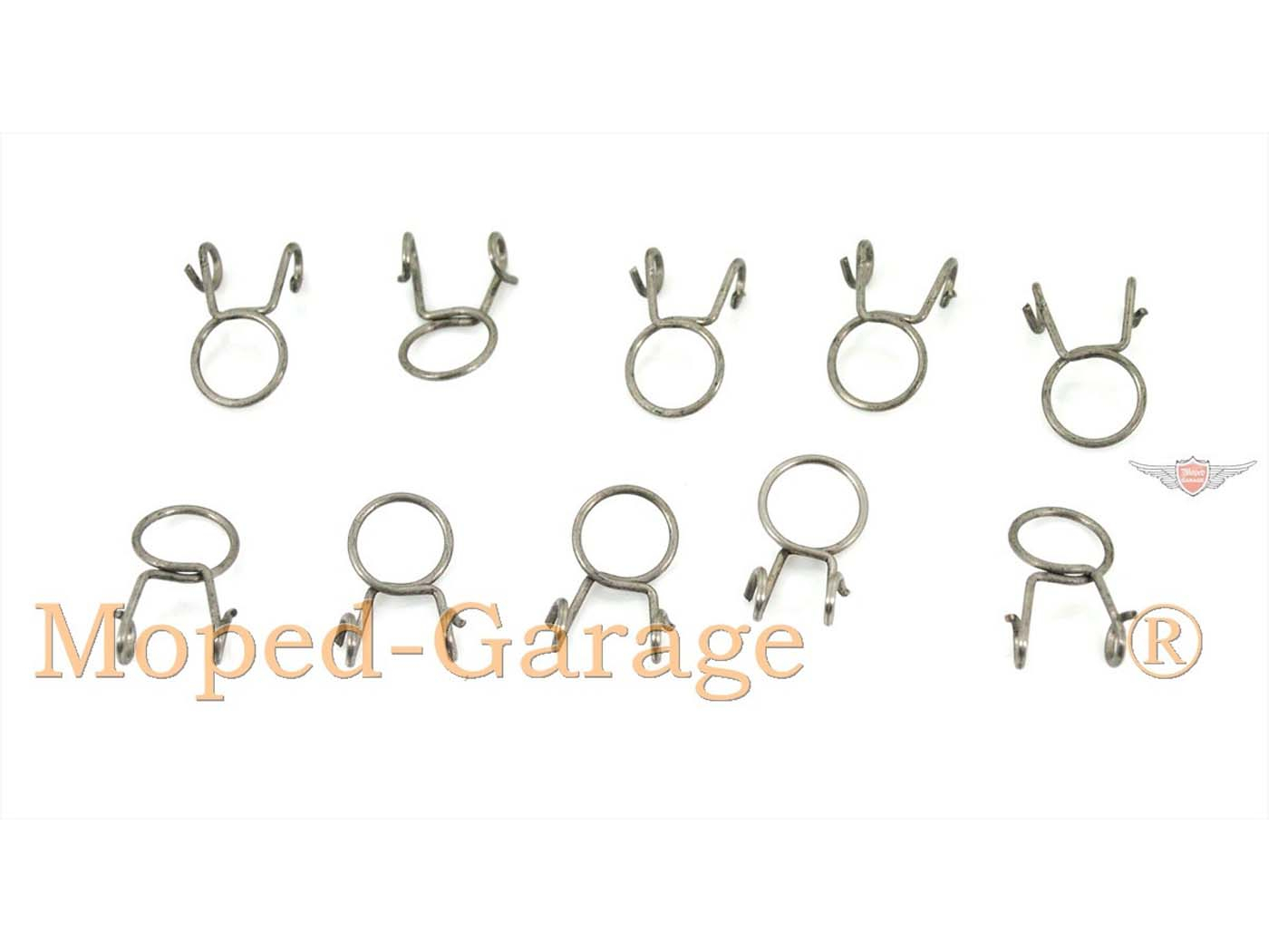 Fuel Hose Clamps 10 Pieces 7mm 9mm For Zündapp, Kreidler, Hercules, Puch, Moped, Moped, Mokick, Scooter