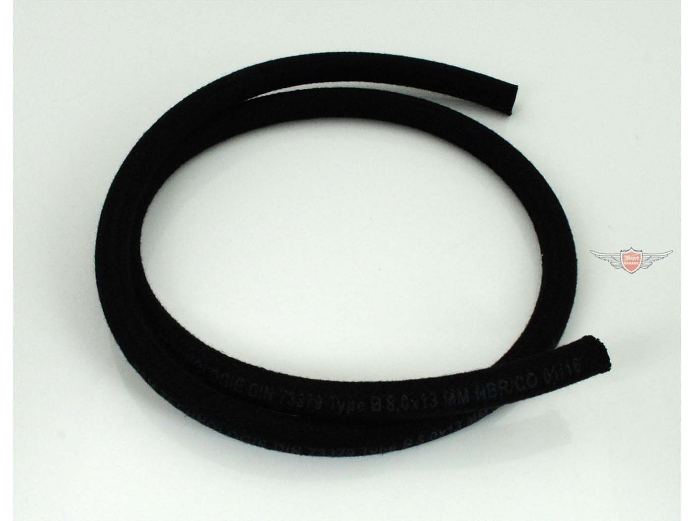 Hose Fabric Gasoline 8mm X 13mm 1m Black For Hercules, KTM, Rixe, Sachs, Zündapp, Kreidler, Puch, Simson, Moped, Moped, Mokick
