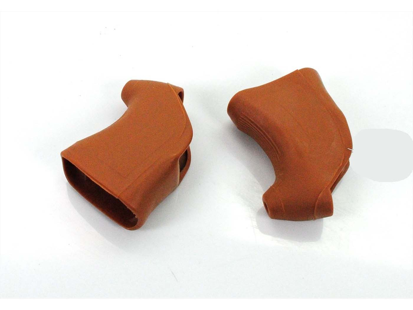 Handle Fitting Rubber Set Brown For Peugeot 103 Mobylette
