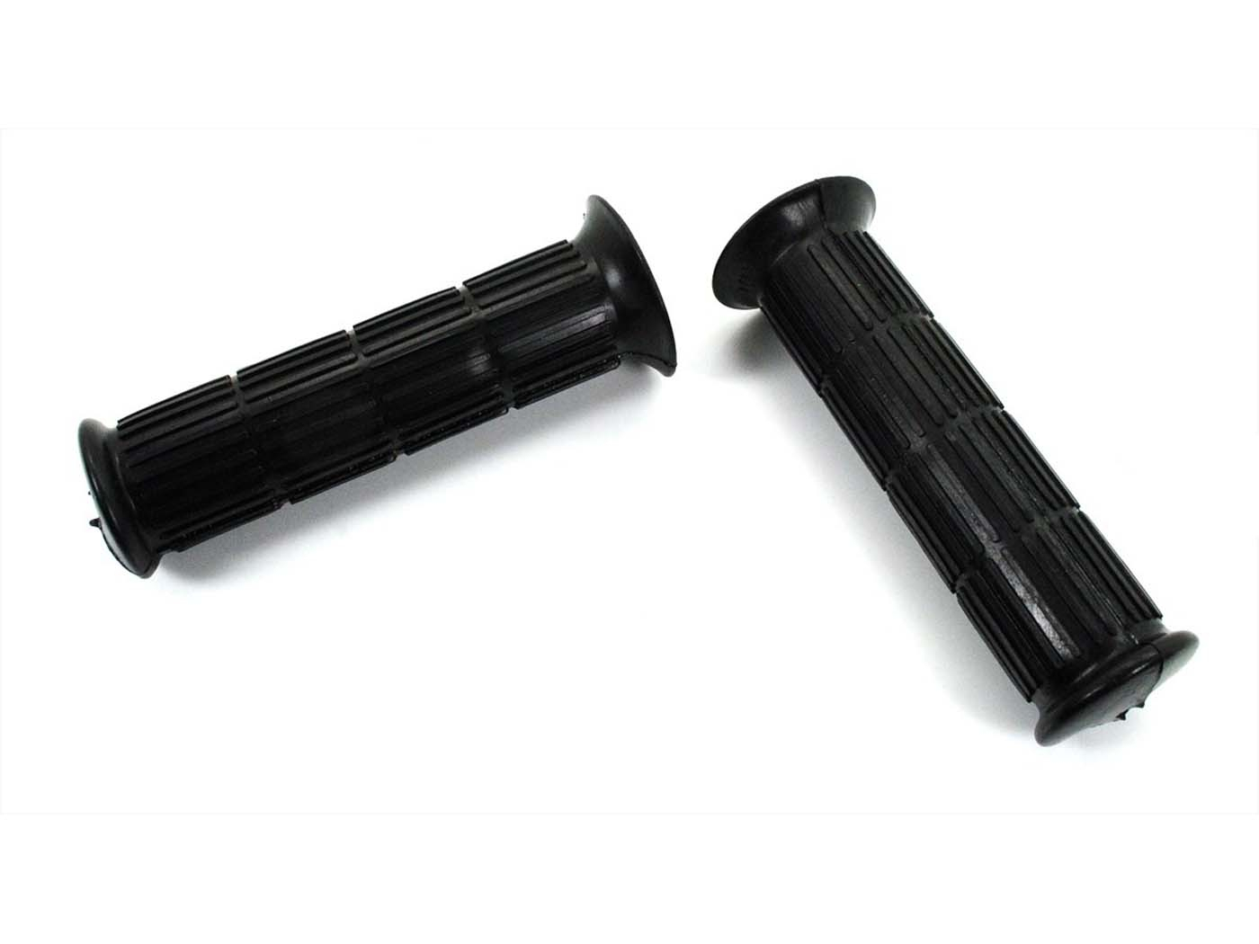Rubber Grip Set 2 Pieces 130mm 22/24mm 32mm Black For Moped, Moped, Mokick