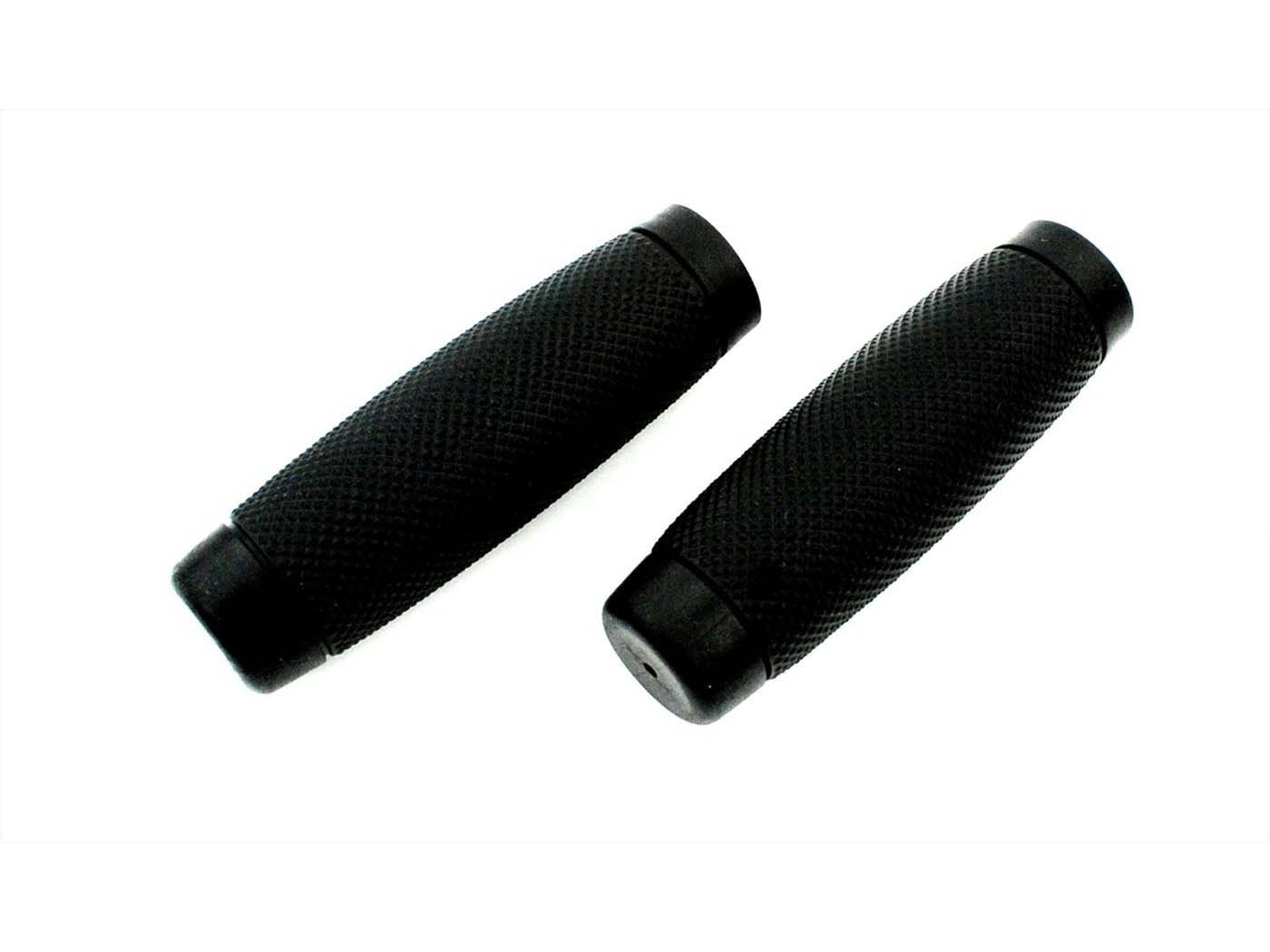 Grip Set Black 22/24mm 125mm For Zündapp GTS C 50 Sport, KS Combinette 442, 444, ZA A, Kreidler Florett, Flory MF, Hercules Prima M, Puch Maxi, KTM, DKW, Rixe, Miele Moped, Moped