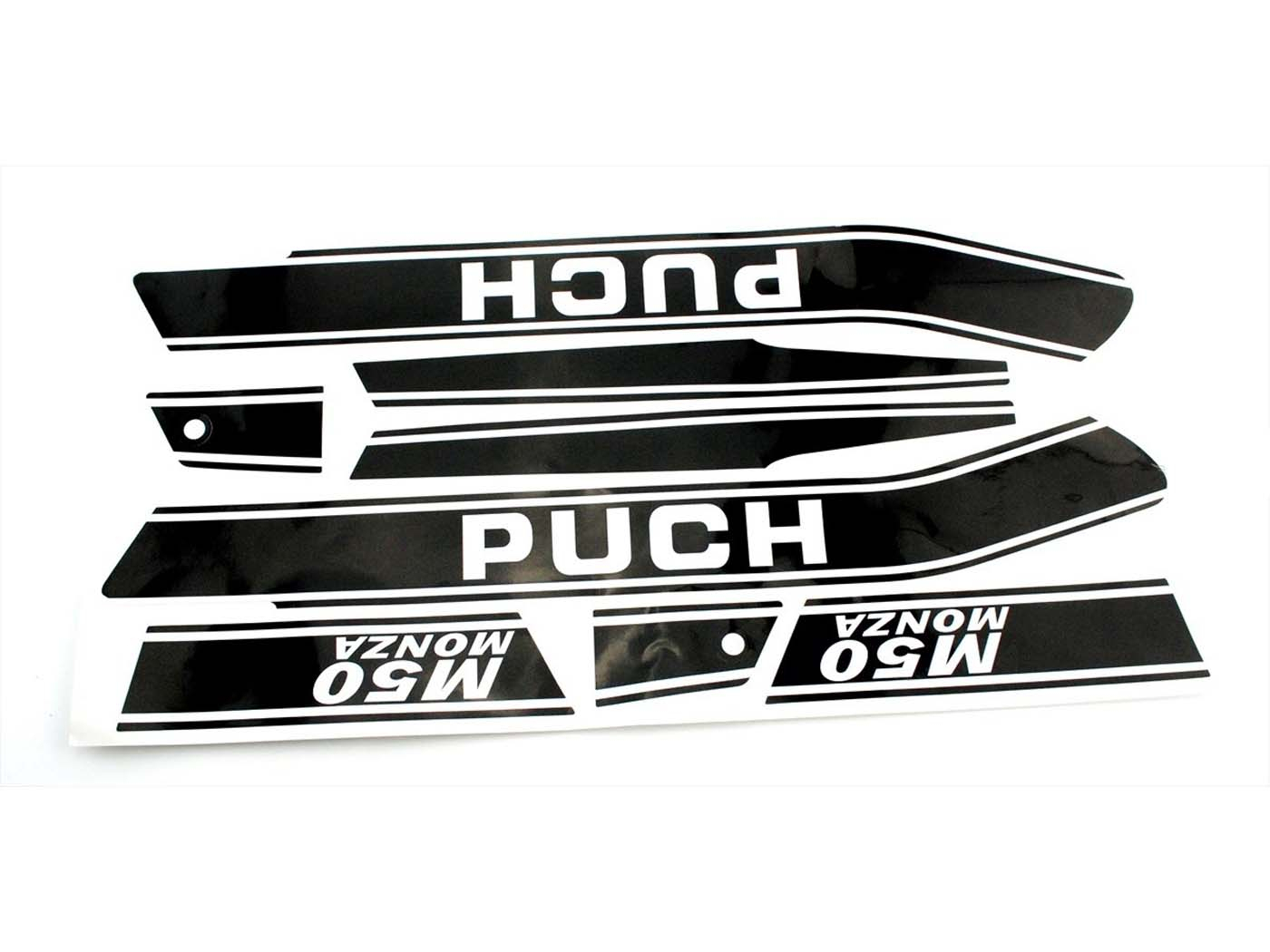 Sticker Set 5 Pieces Black/white For Puch M 50 Monza Mokick