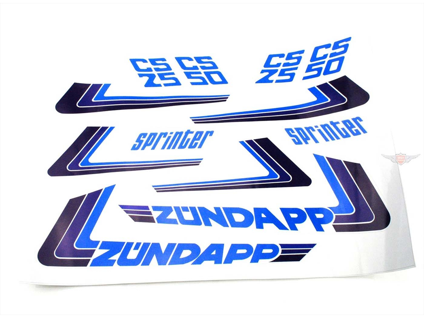 Sticker Set Tank Side Cover Blue For Zündapp Sprinter, CS25, CS50