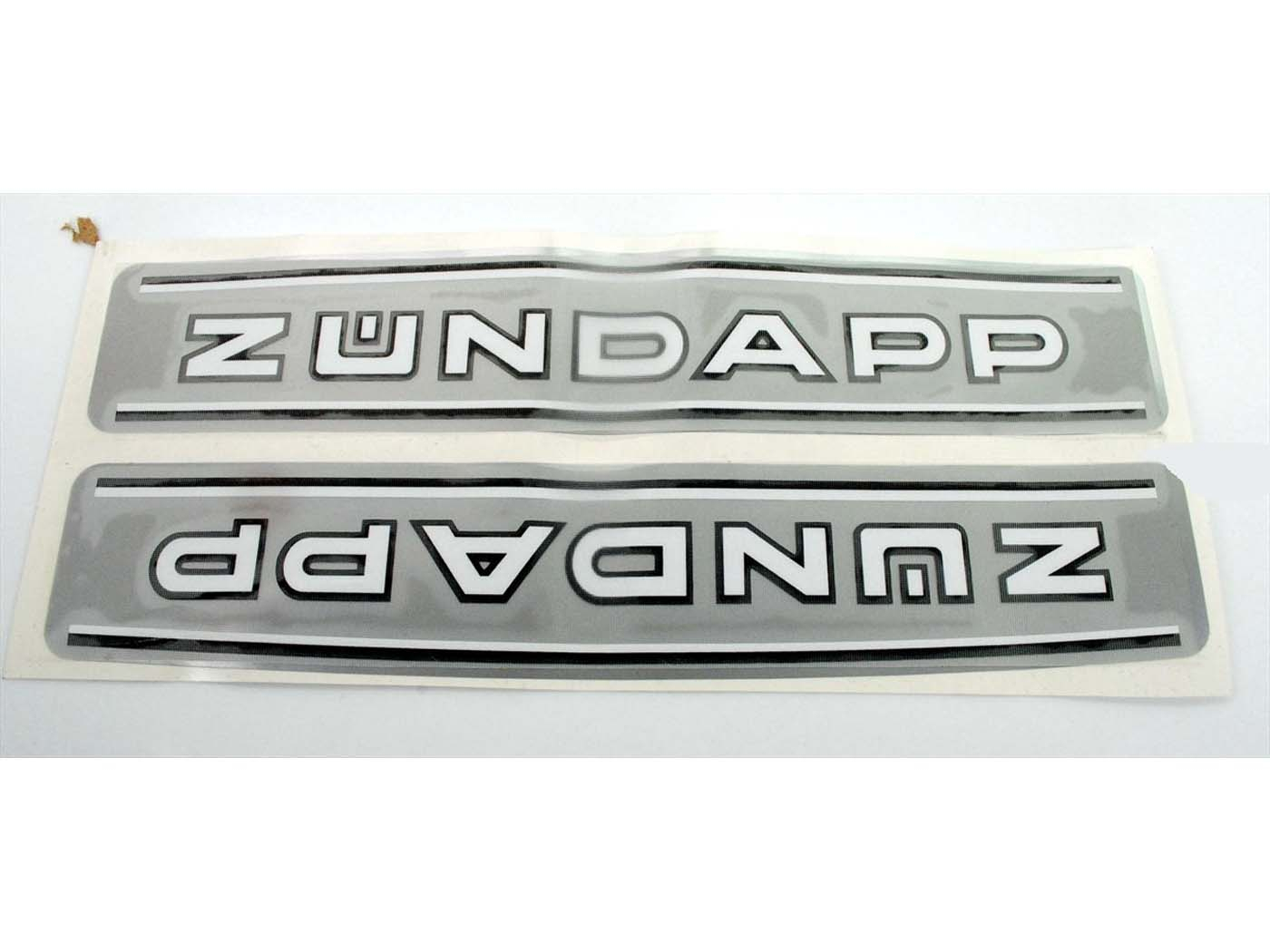 Sticker Set Tank Silver Metallic 250x47mm For Zündapp 529 KS, GTS, C50