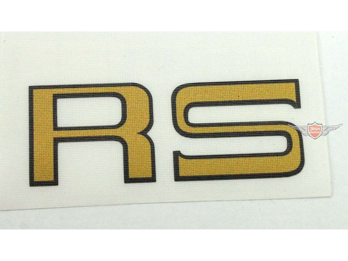 Sticker Tank RS Gold Black 55x20mm For Kreidler Florett RS