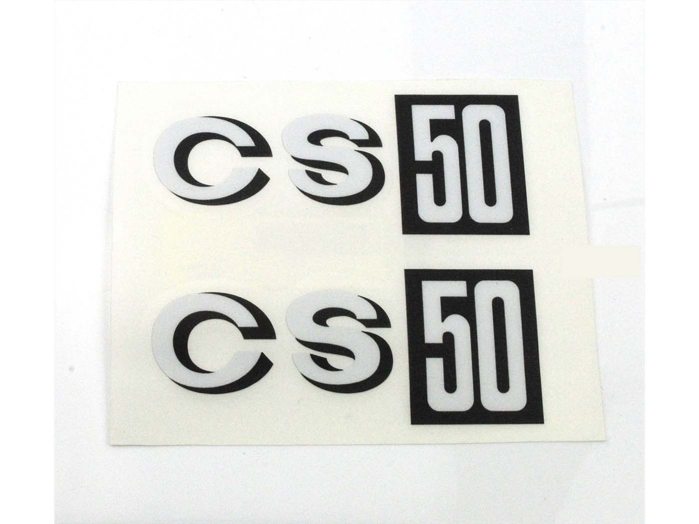 Side Cover Fairing Sticker White Black For Zündapp CS 50