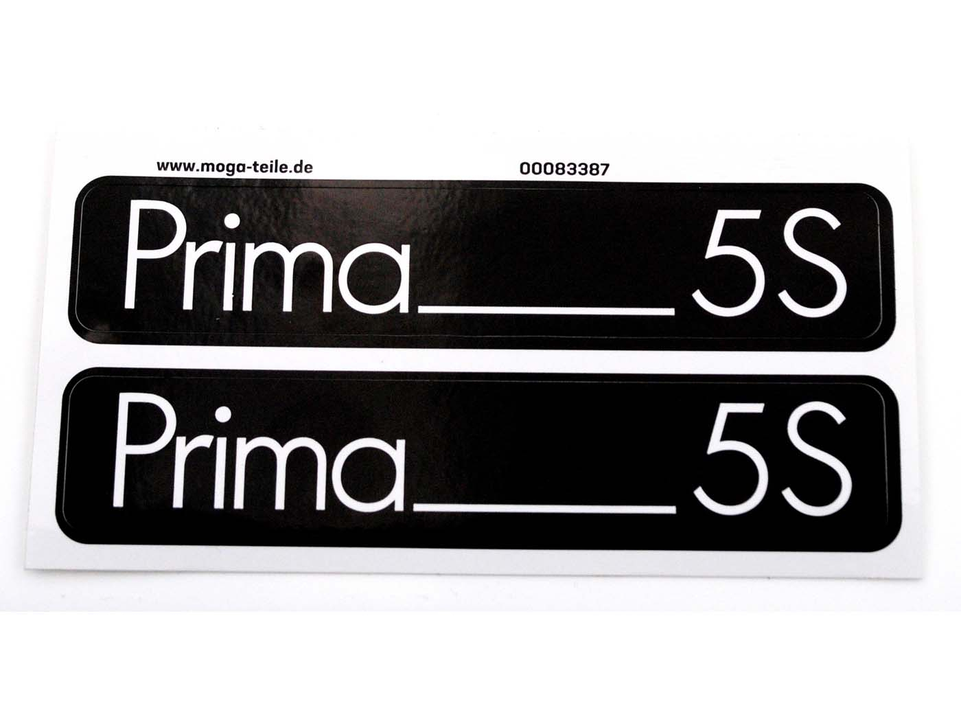 Sticker Set MOGA 2 Pieces Width Approx. 105mm Height 21mm For Hercules Prima 5S
