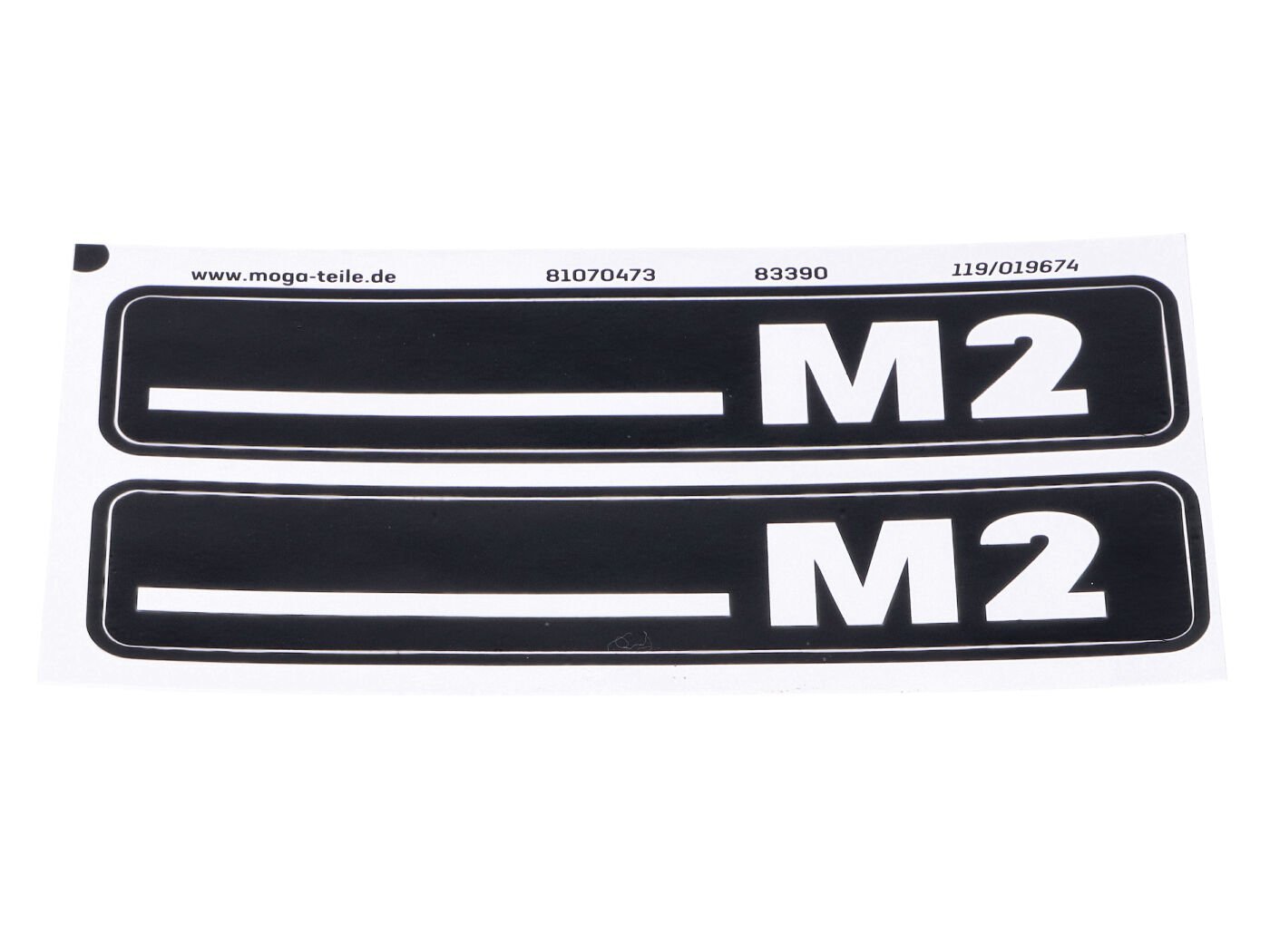 Sticker Set MOGA 2 Pieces 105mm X 21mm For Hercules M