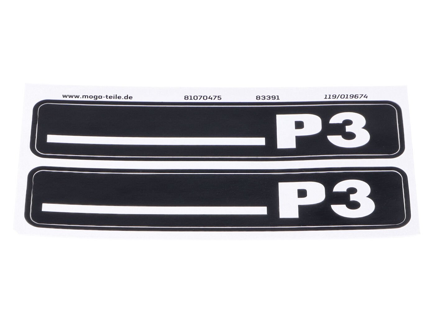 Sticker Set 105mm X 21mm For Hercules Prima 3