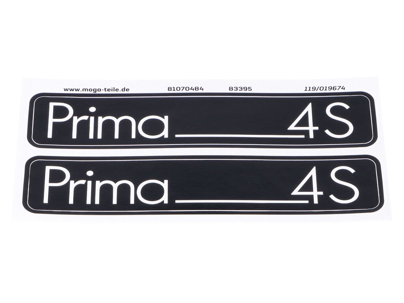 Sticker Set MOGA 105mm X 21mm For Hercules Prima 4S