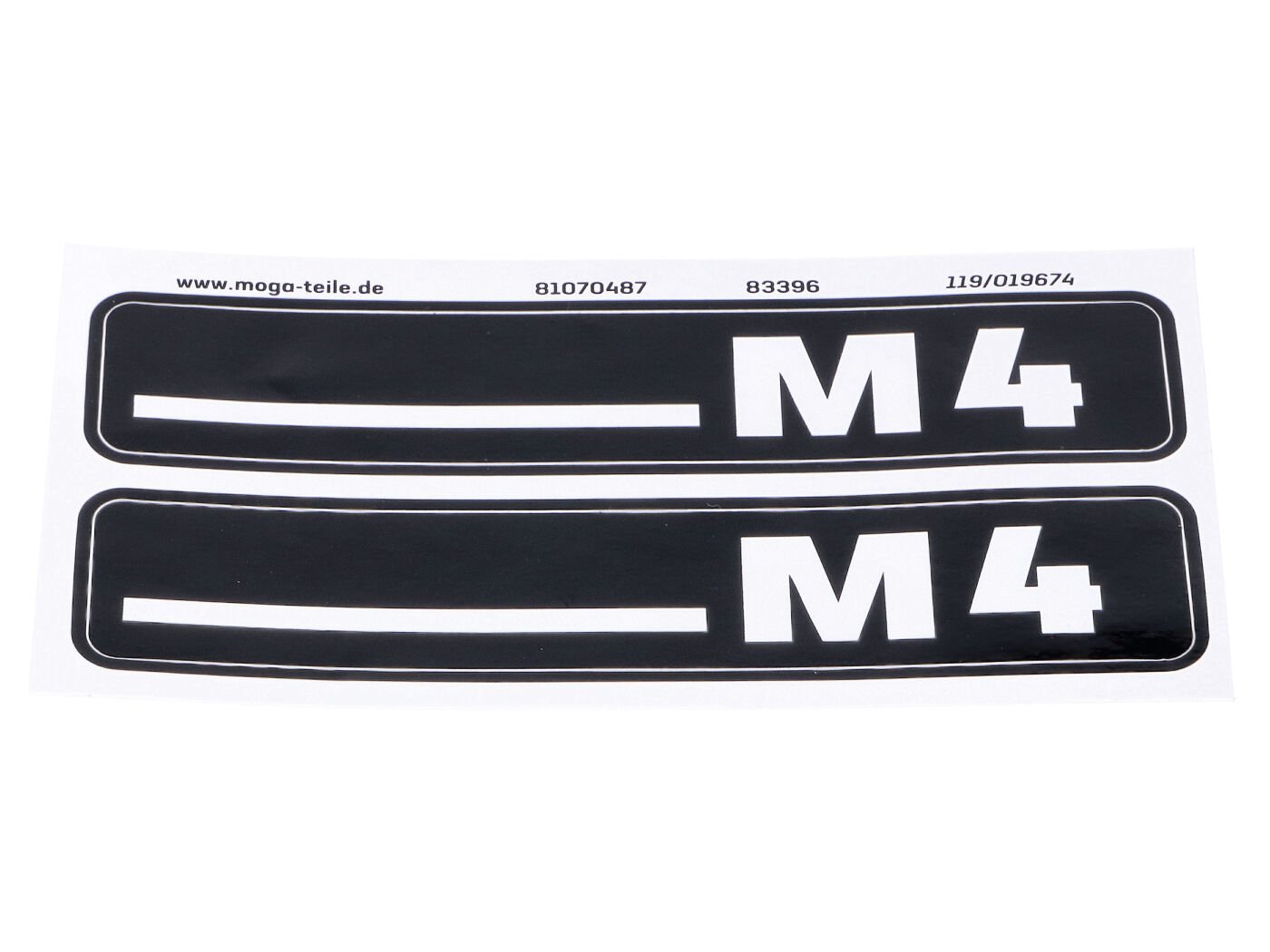 Sticker Set MOGA 105mm X 21mm For Hercules M4 Moped Mokick