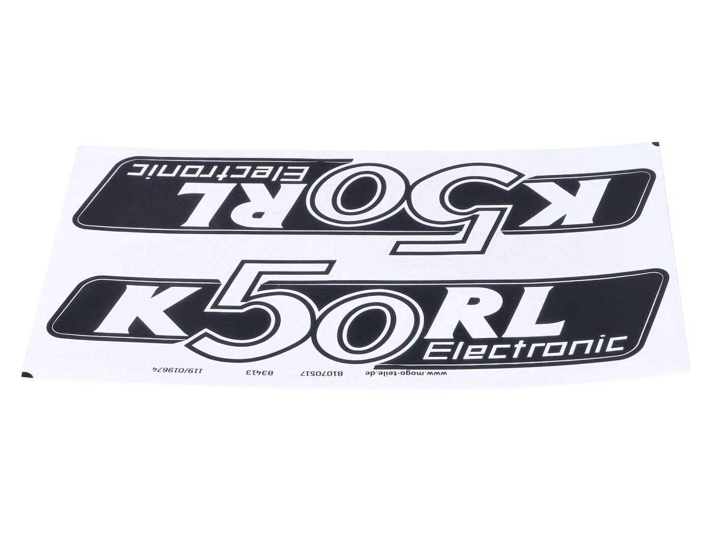 Sticker Set MOGA 2 Pieces 160mm X 40mm For Hercules K 50 RL Electronic