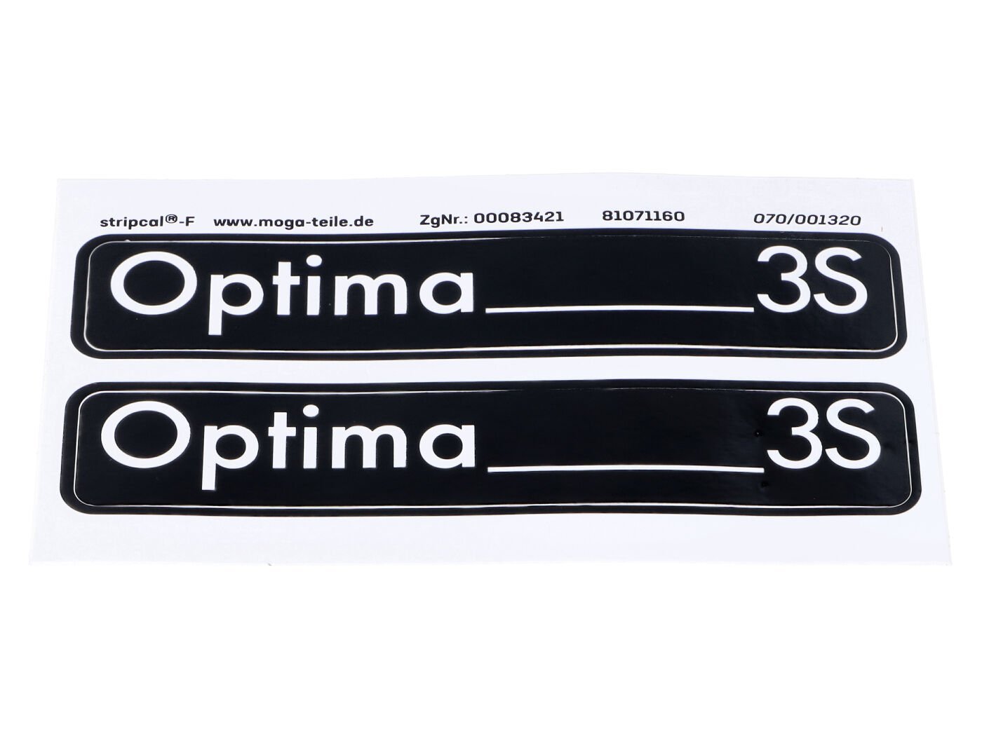 Sticker Set MOGA 2 Pieces 105mm X 21mm For Hercules Optima 3S