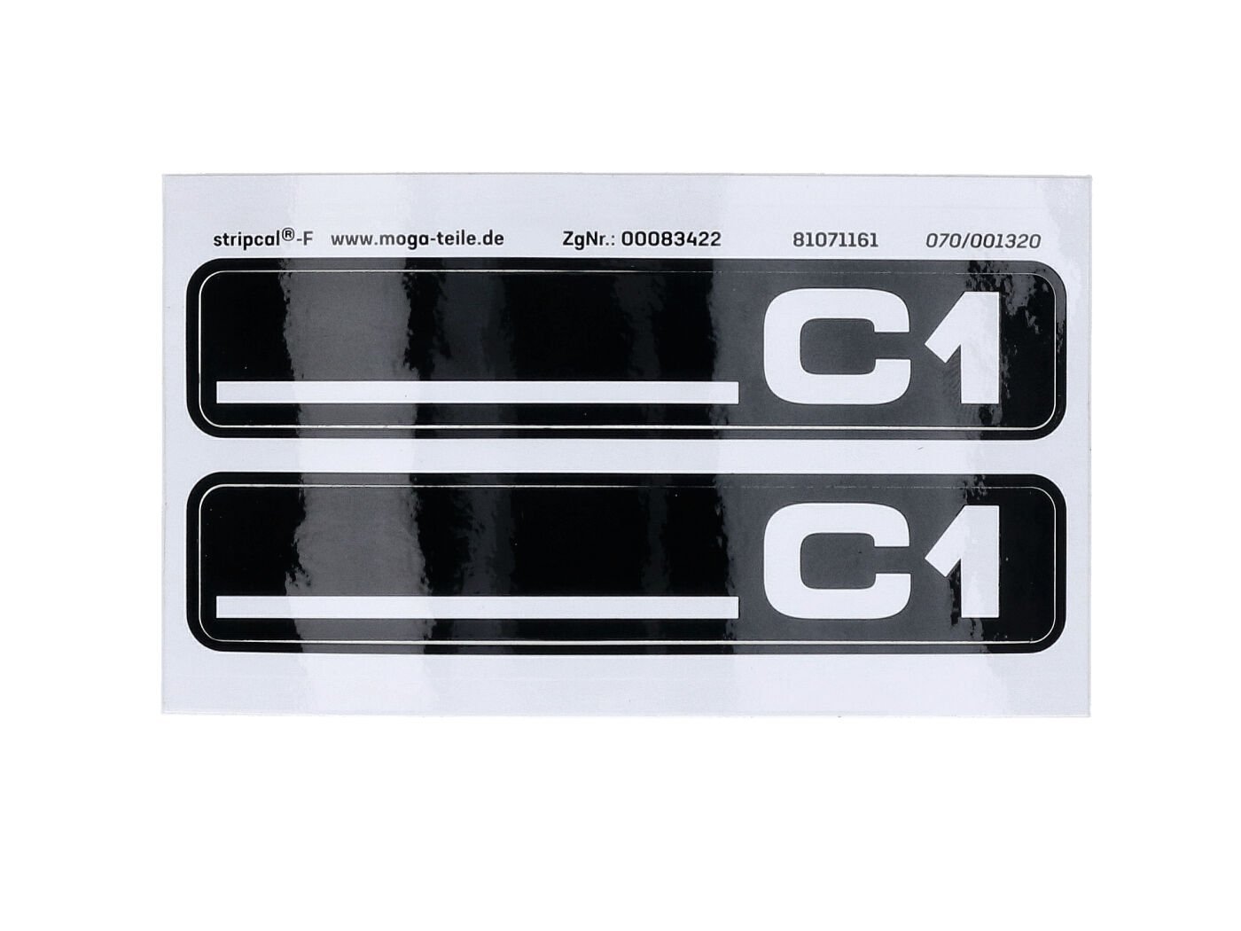 Sticker Set MOGA 2-piece 105x21mm Footboard, Side Cover For Hercules C1 City Bike