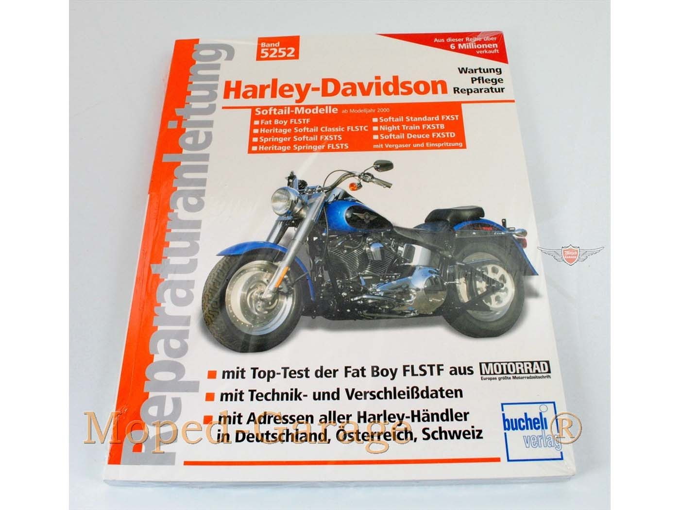 Technical Manual For Harley Davidson Fat Boy FLSTF, Heritage Softail, Springer, Night Train