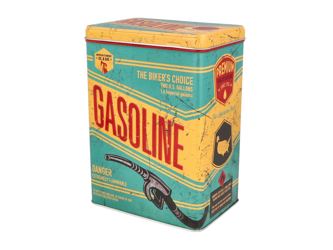 Tin Can "Gasoline" For Workshop, Warehouse, Storage
