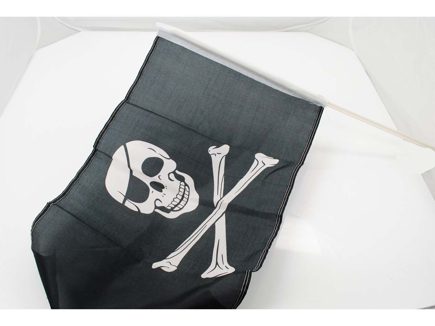 Pirate Flag 280mm X 450mm Black For Moped, Moped, Mokick