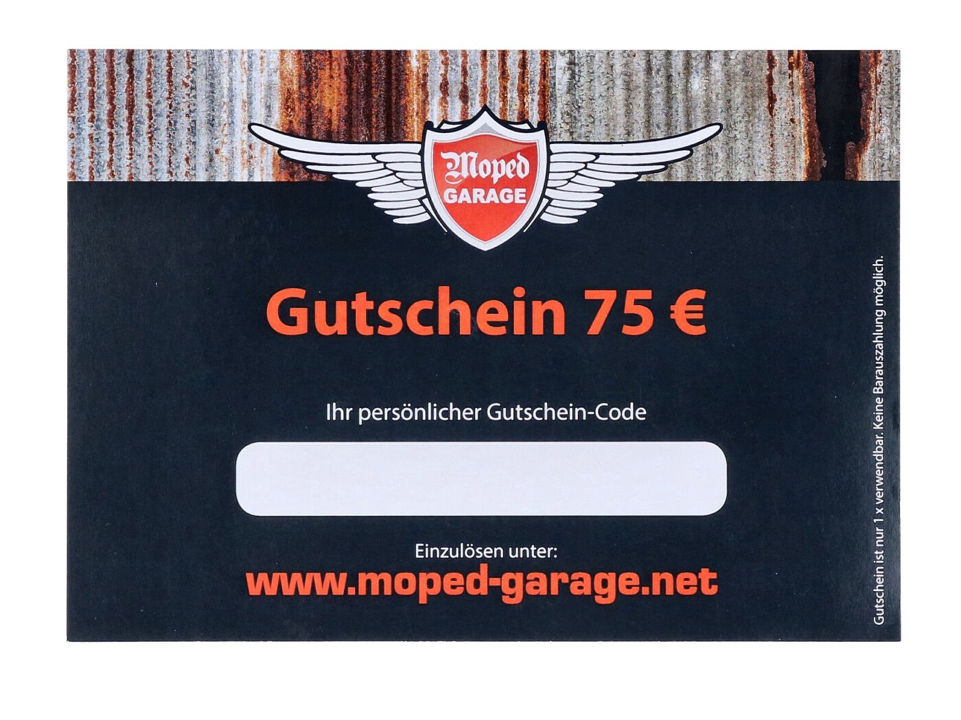 Gift Voucher 75.-  From Moped Garage