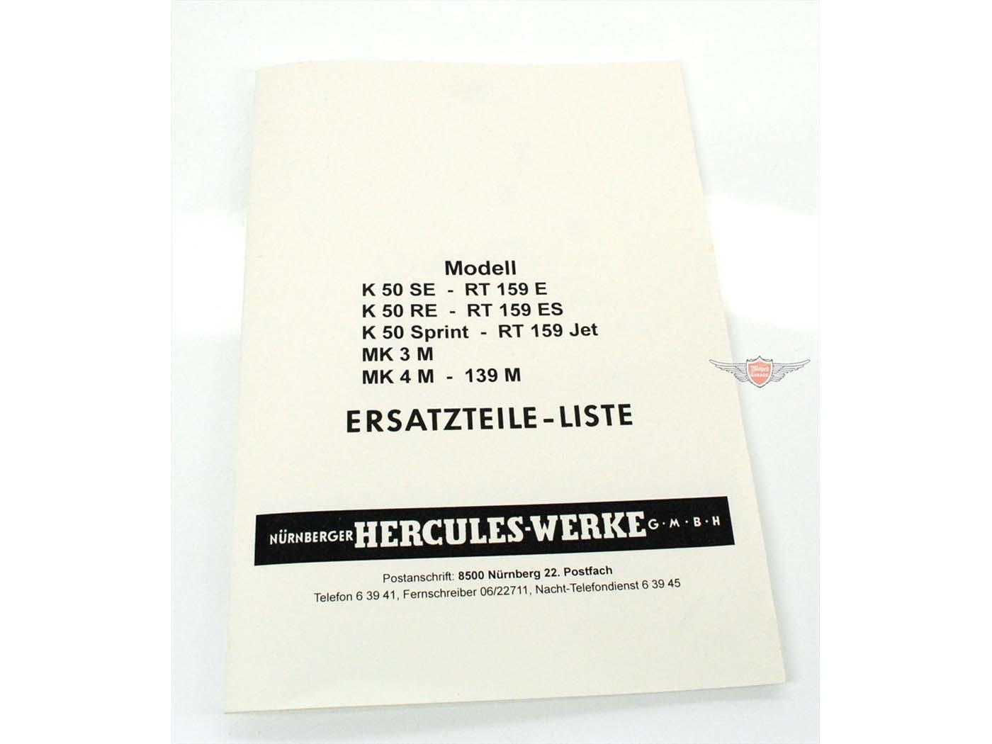 Spare Parts Catalog For DKW RT 159 139 M Mokick