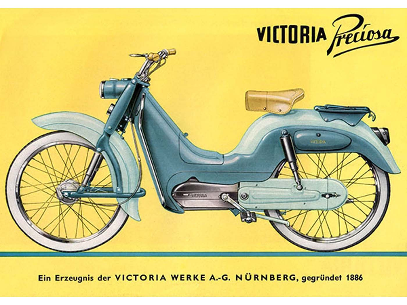 Advertising Poster Victoria 29 Cm 42 For Moped Mokick
