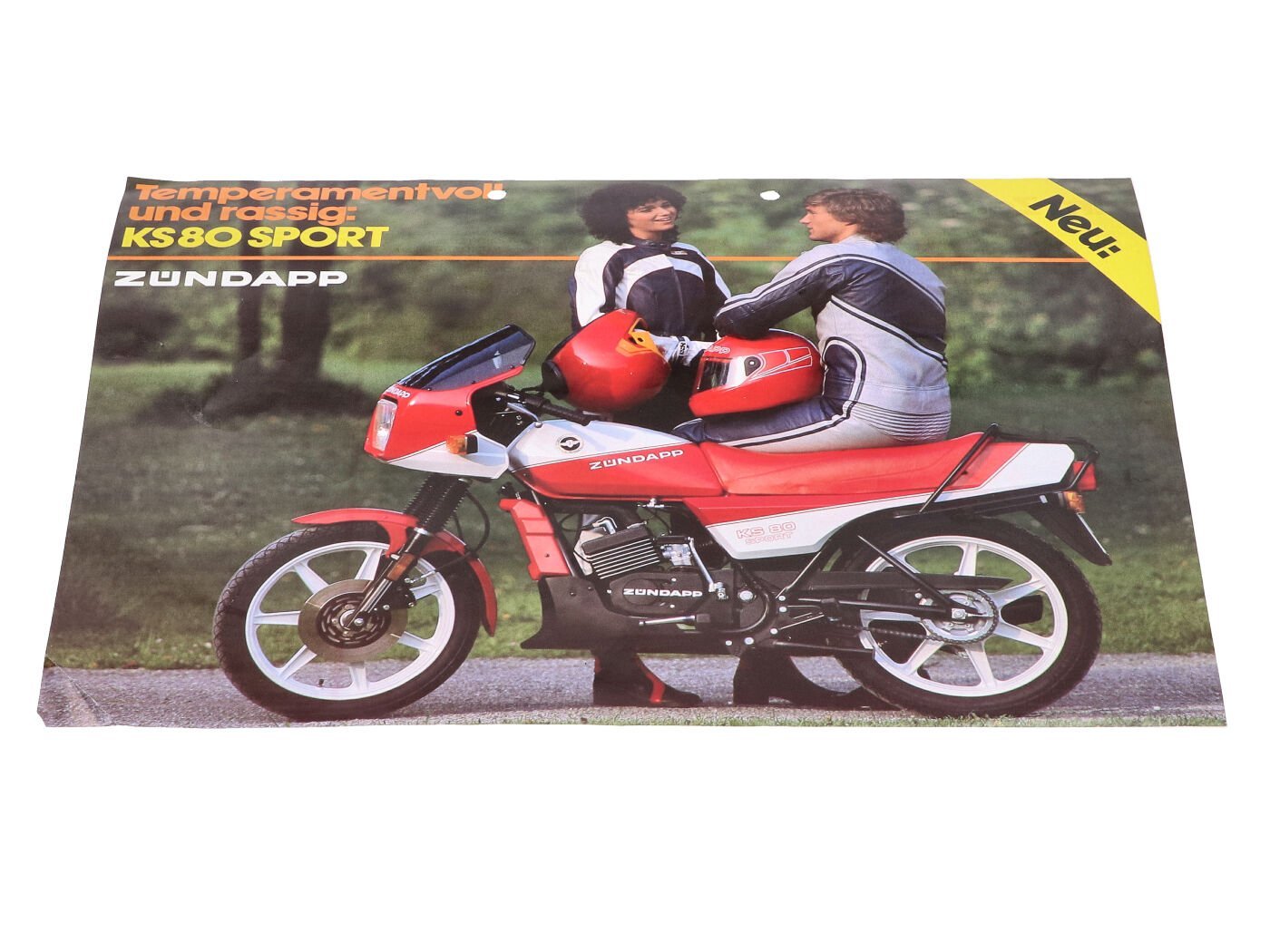 Original A4 Flyer/brochure For Zündapp KS80 SPORT