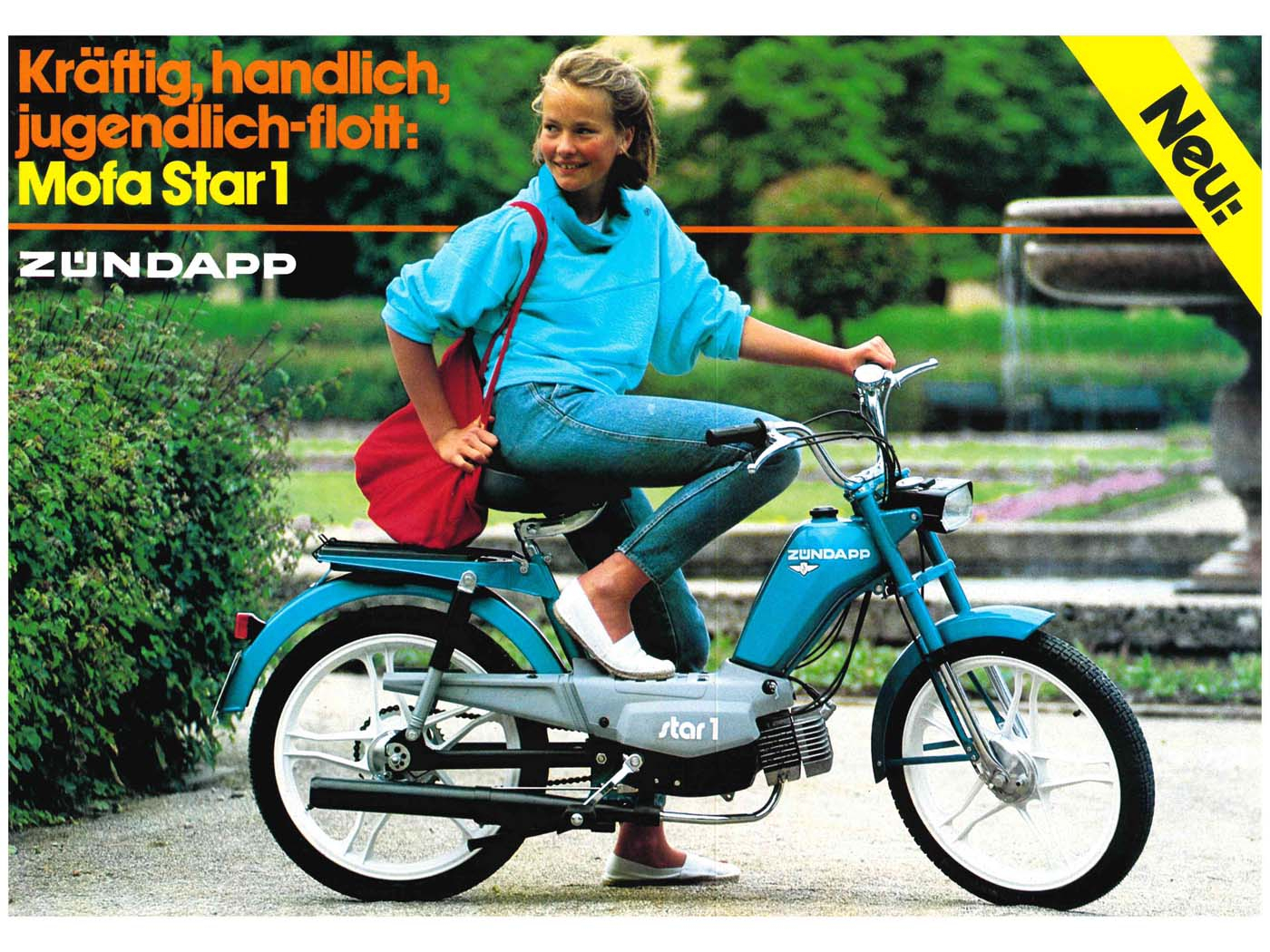 Brochure A4 Original Zündapp Moped Star 1 For Zündapp Moped Star 1