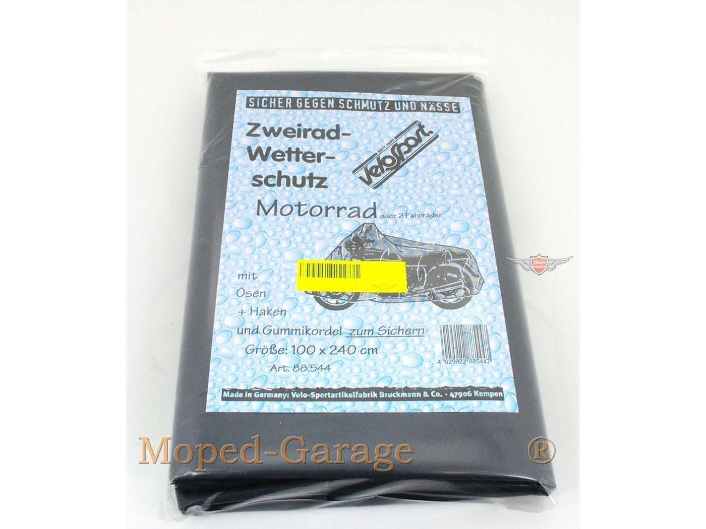 Folding Garage PE-foil 240cm X 100cm For Zündapp, Kreidler Florett, Puch, Hercules Moped, Moped, Mokick, KKR, Scooter
