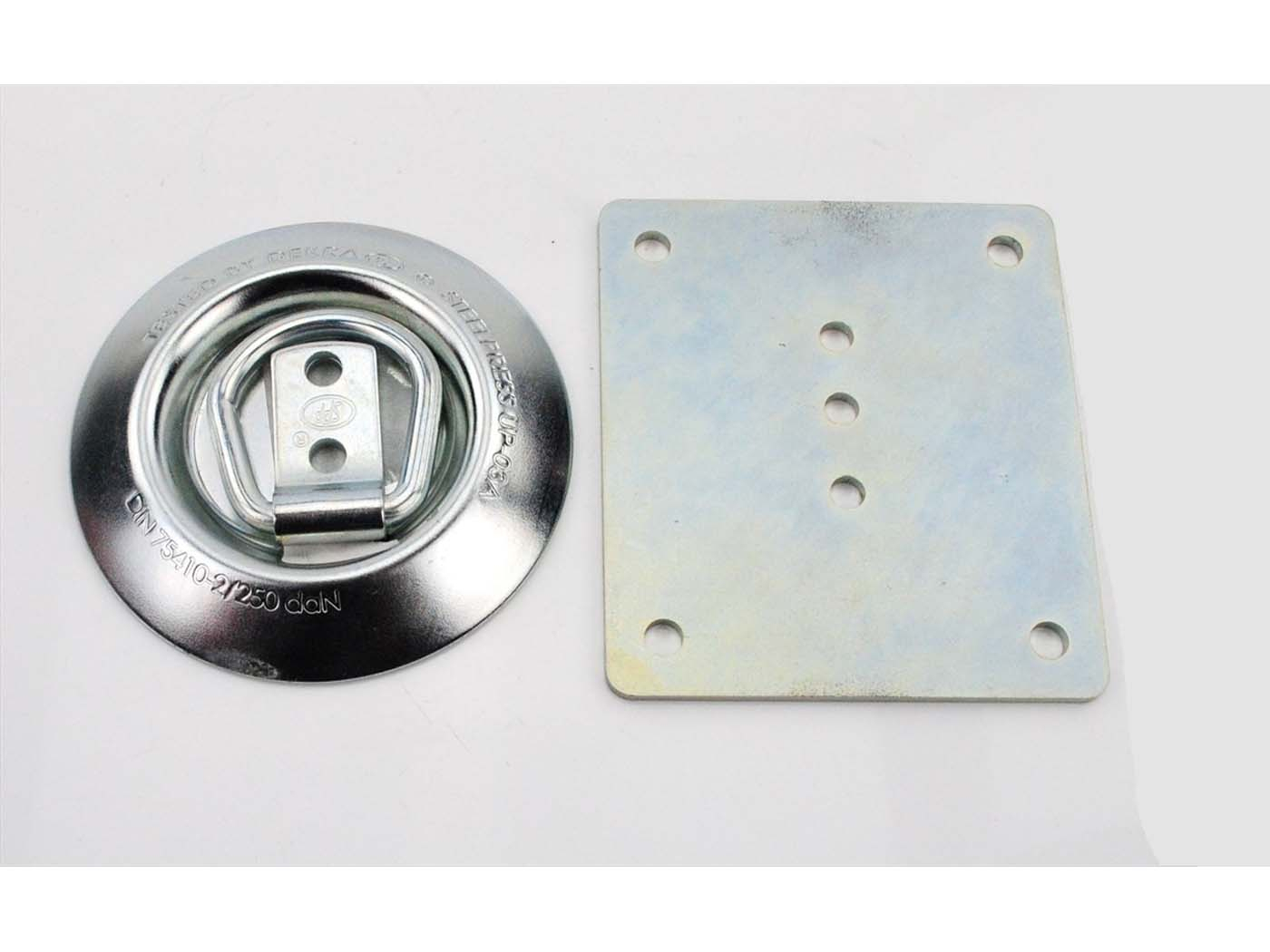 Lashing Recess Counter Plate Outer Diameter 95mm Installation Depth 10mm Dimensions 105 X 90mm Tensile Load Up To 250 Kg For Moped, Moped, Mokick, Motorcycle