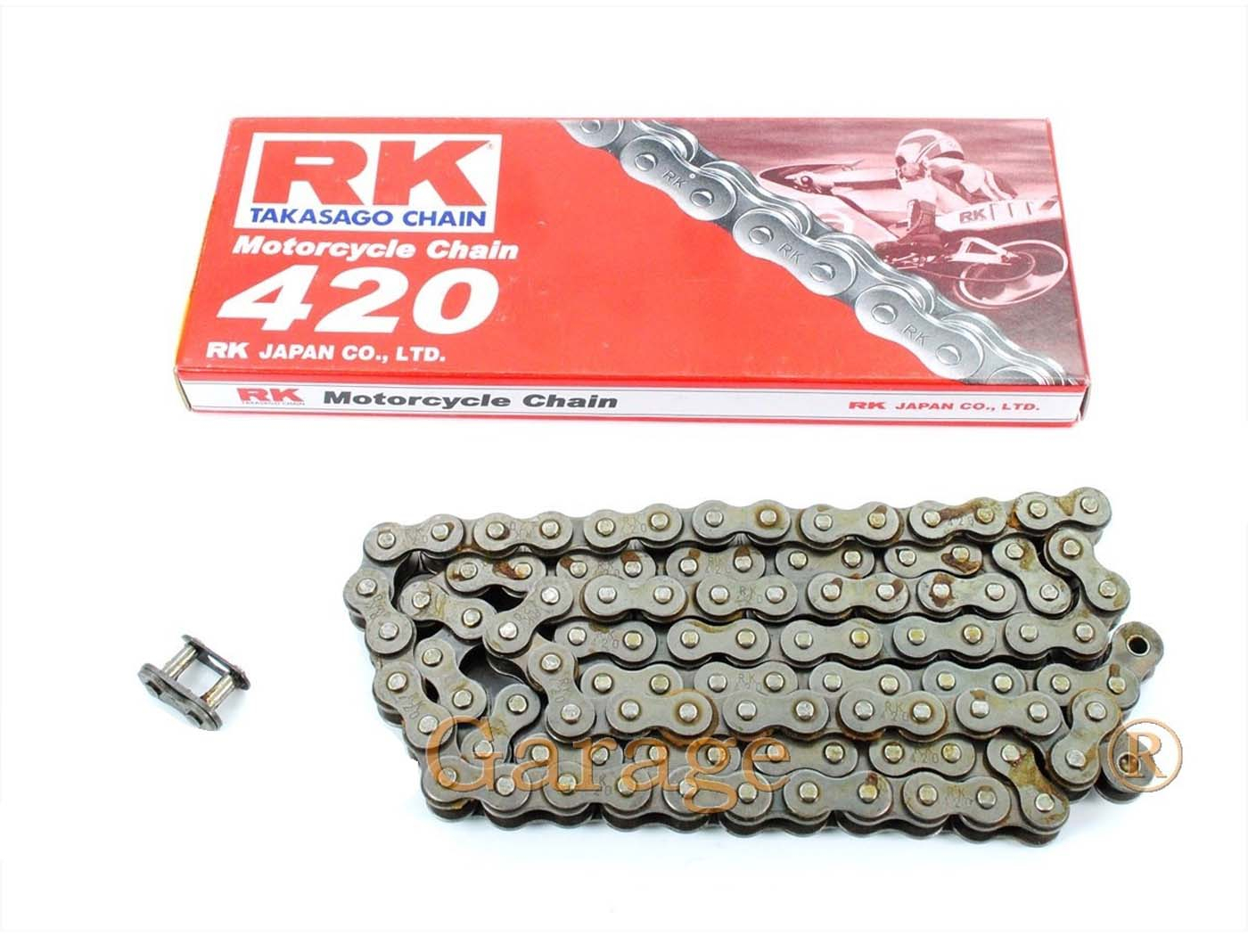 Reinforced Chain 420 X 114 (1/2 X 1/4) For Kawasaki AE AR 80, Suzuki TS 50 RK