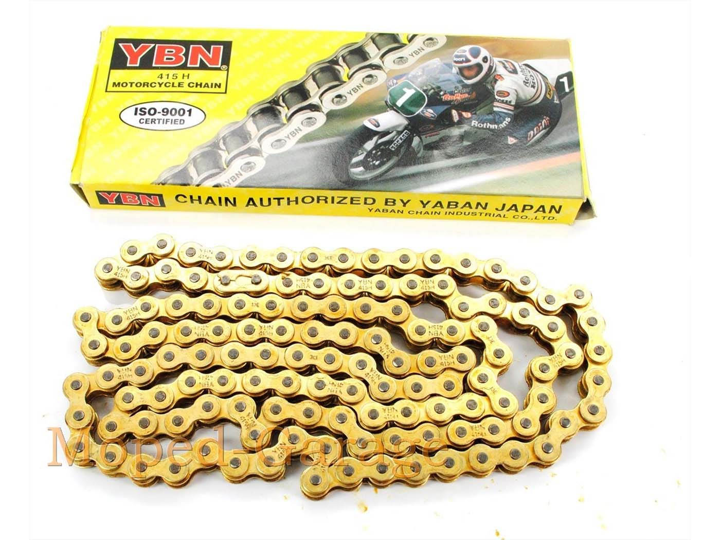 Chain 128 Links Gold 1/2 X 3/16 7.75 For Zündapp, Kreidler, Hercules, Florett