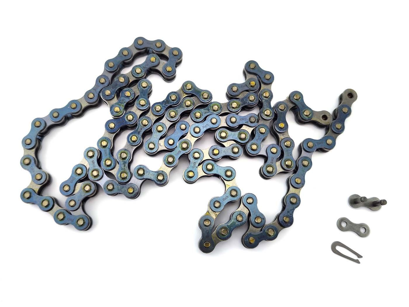 Chain Steel 1/2 X 3/16 108 Links For Hercules Prima 2S, 3S, 4N, 4S, 5S, MX 1, Zündapp ZD, ZL, ZS, Garelli Bonanza, MK 3, G Kreidler Florett, Flory, MF, MP, Puch Monza 4, S, SL, C