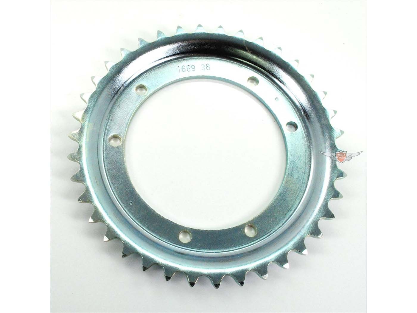 Sprocket 38 Teeth Esjot For Maxi N, S, X 30 A, 40 Mini Moped, SL 2 Speed Automatic, Moped Mokick