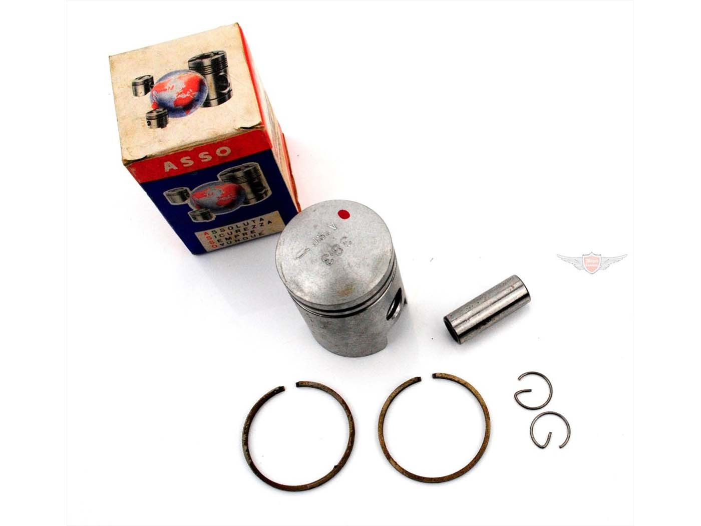 Piston ASSO 41.00mm Diameter 12mm Piston Pin 53mm Total Height For Hercules, Miele, DKW, Rixe, Gritzner, Göricke, Bauer