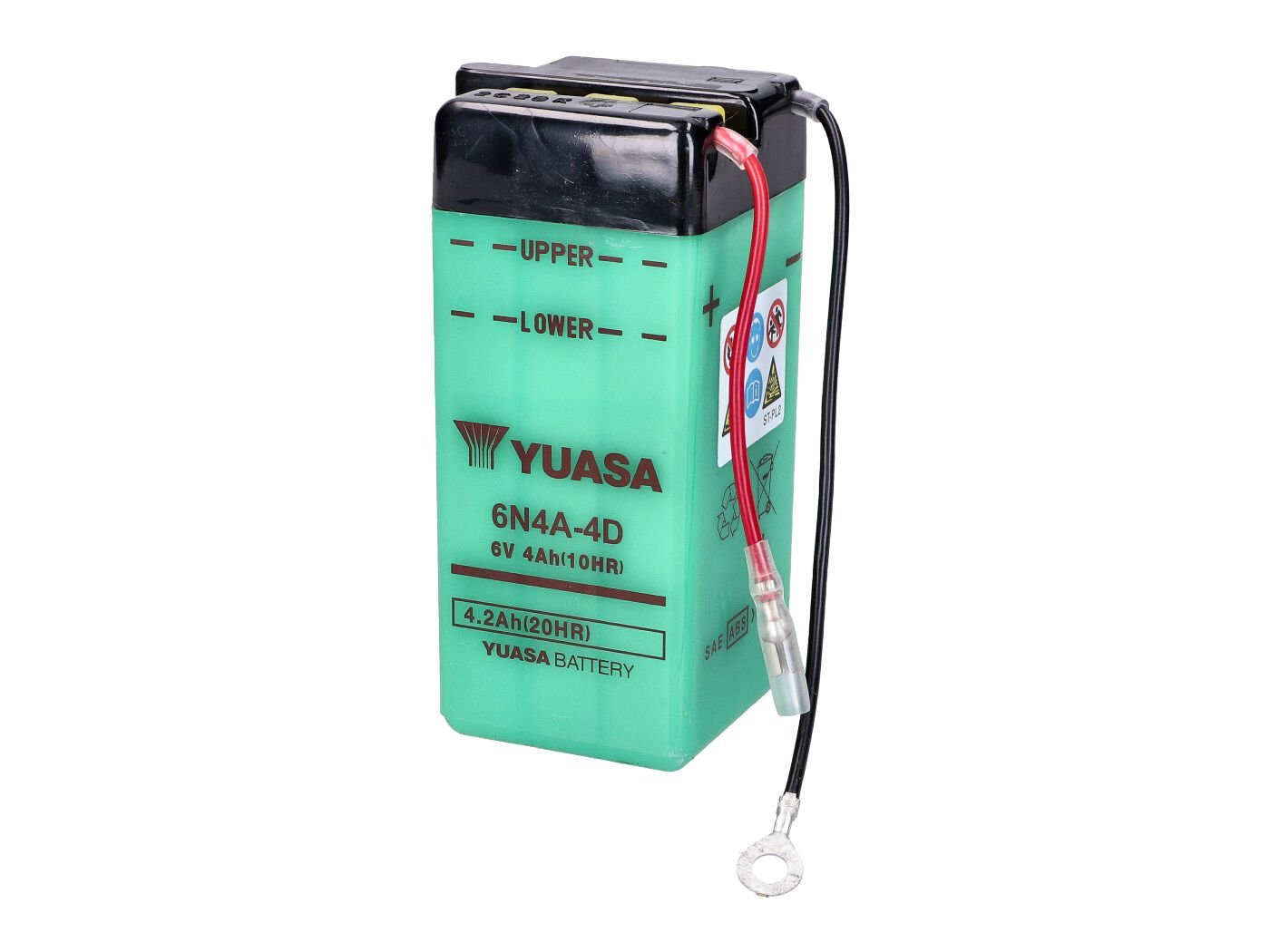 Battery Yuasa 6N4A-4D 6V 4Ah Electric Empty Without Acid Pack