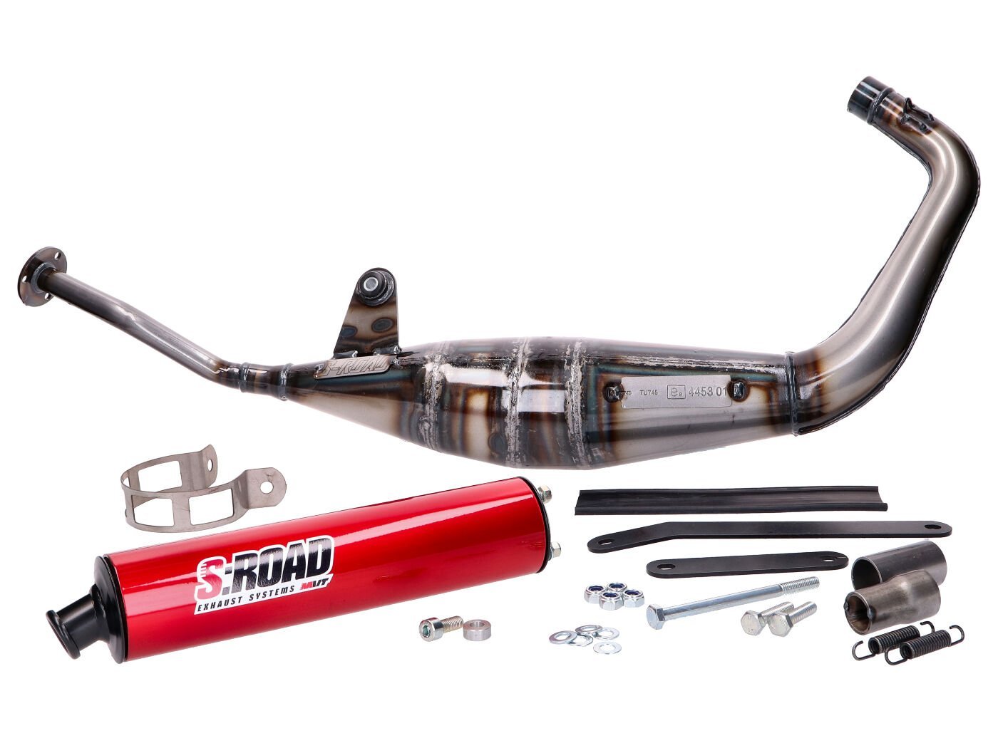 Exhaust MVT S-Road Low Mount For Minarelli AM
