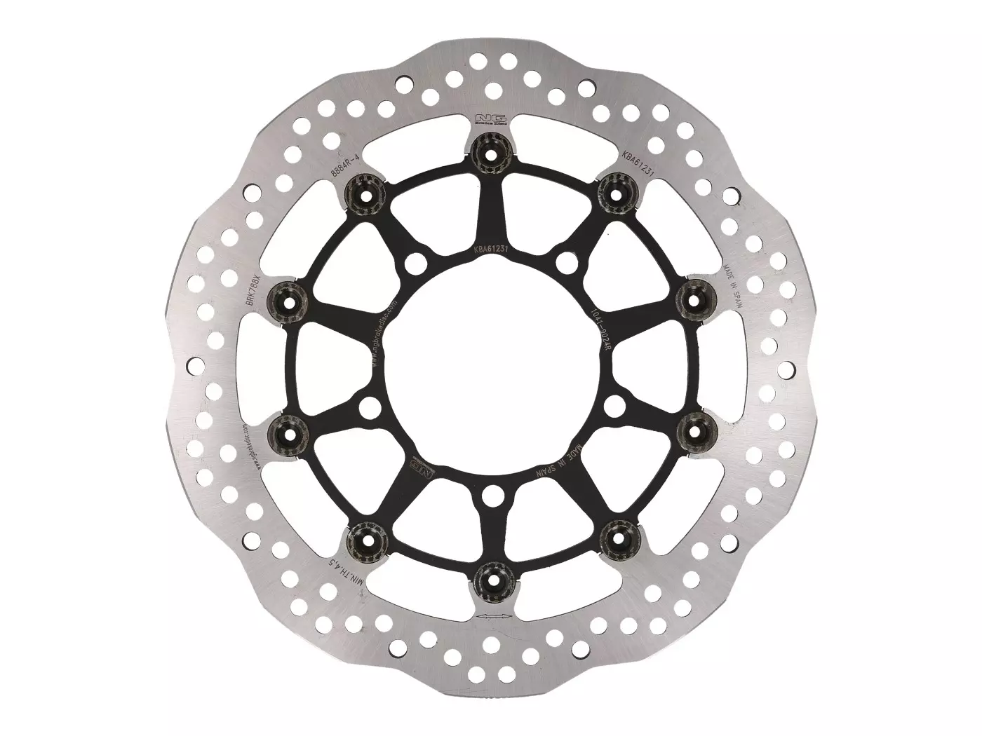 Buy now: Brake Disc NG Wavy Floating Type For Suzuki DR600, GSX-F 750, GSX-R, VLZ, VZR Front Brake Disc NG Wavy Floating Type For Suzuki DR600, GSX-F 750, GSX-R, VLZ, VZR Front