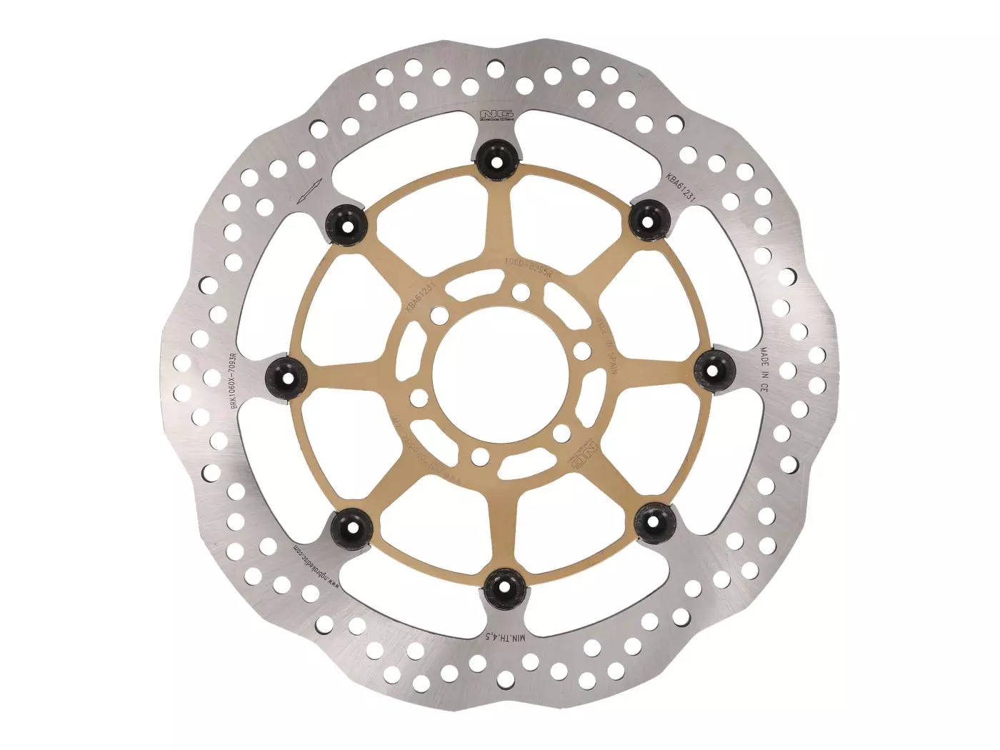Buy now: Brake Disc NG Wavy Floating Type For Aprilia, Benelli, Ducati, KTM, Moto Guzzi, Yamaha Front Brake Disc NG Wavy Floating Type For Aprilia, Benelli, Ducati, KTM, Moto Guzzi, Yamaha Front