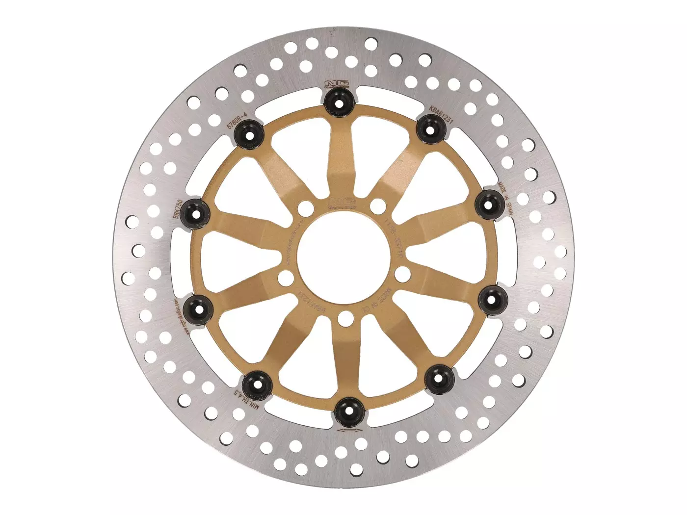 Buy now: Brake Disc NG Floating Type For Suzuki GSX-F 750, GSX-R 750 Front Brake Disc NG Floating Type For Suzuki GSX-F 750, GSX-R 750 Front