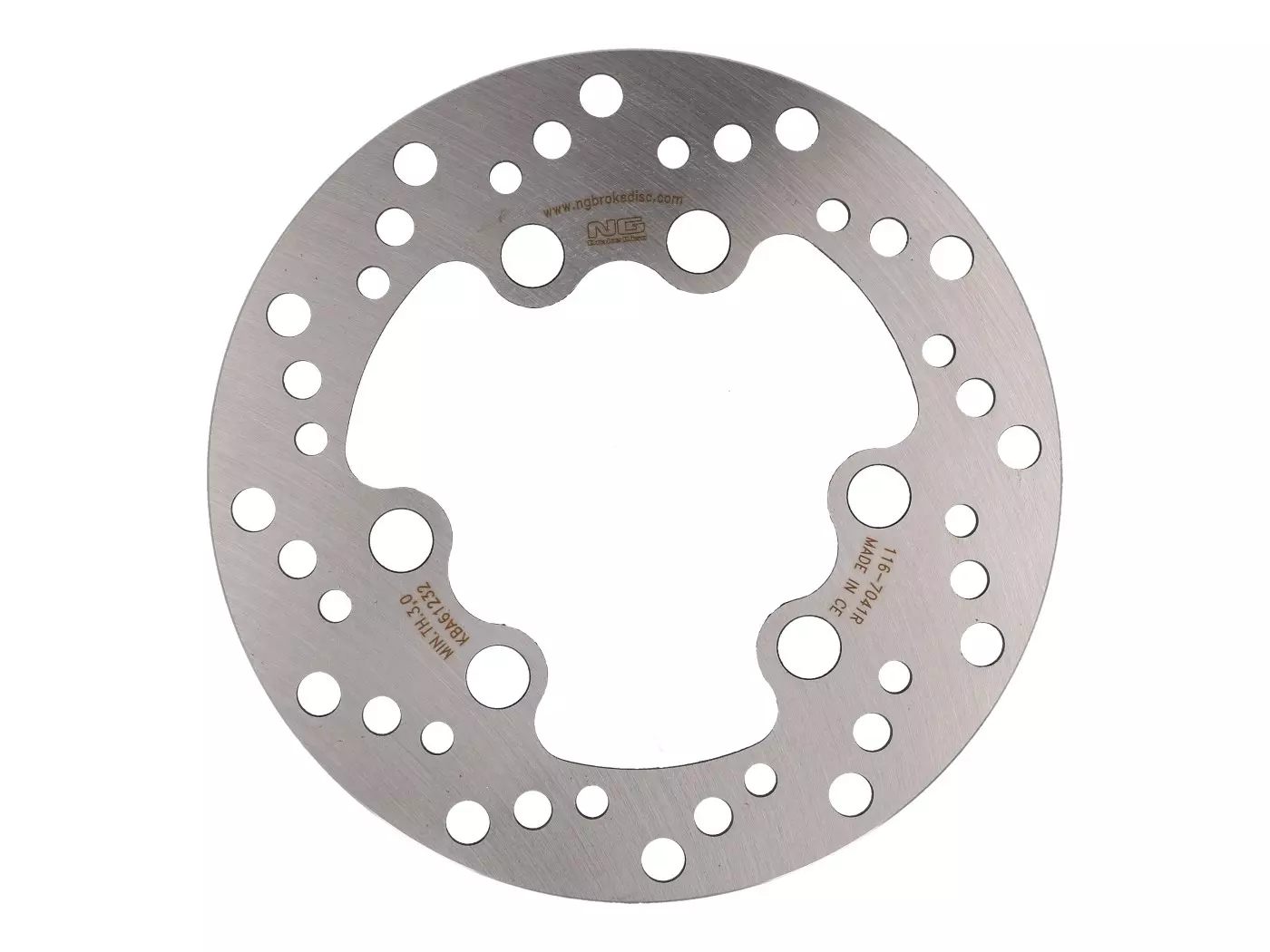 Buy now: Brake Disc NG For Motorhispania Rolling Bull 50, Suzuki RMX, SMX 50 Front Brake Disc NG For Motorhispania Rolling Bull 50, Suzuki RMX, SMX 50 Front