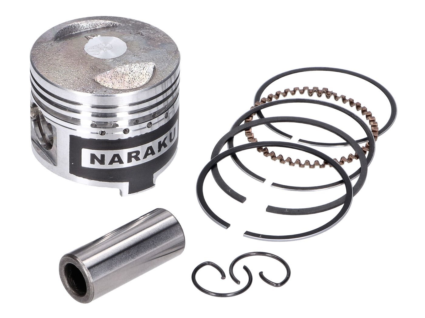 Piston Set Naraku V.2 50cc 39mm CNC Milled Piston Skirt Grooves For 139QMB/QMA
