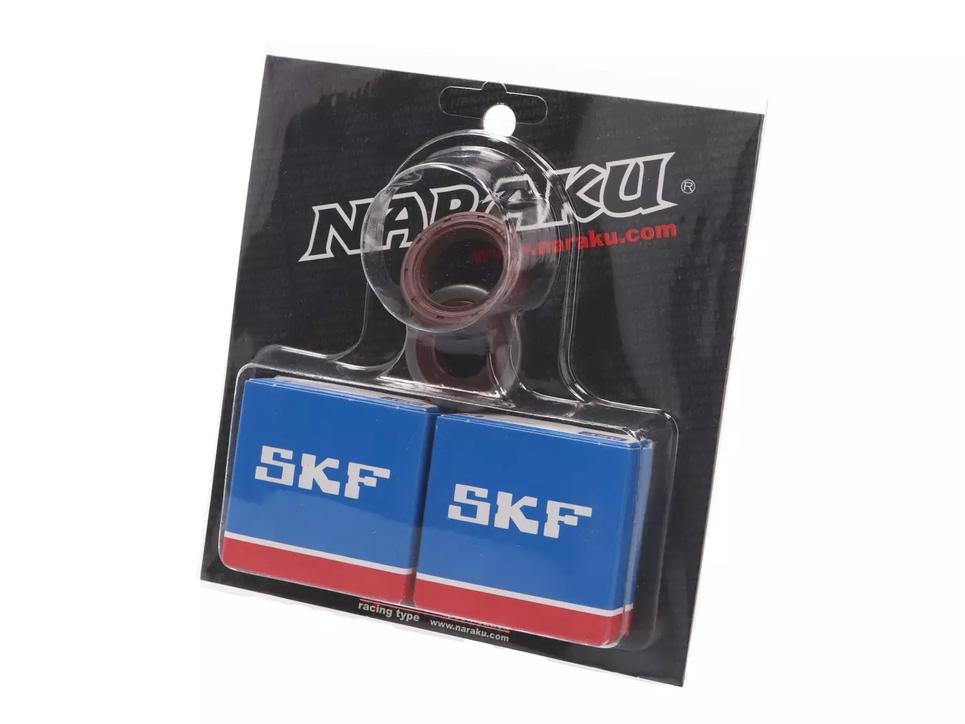 Crankshaft Bearing Set Naraku SKF C3 Metal Cage For Minarelli AM