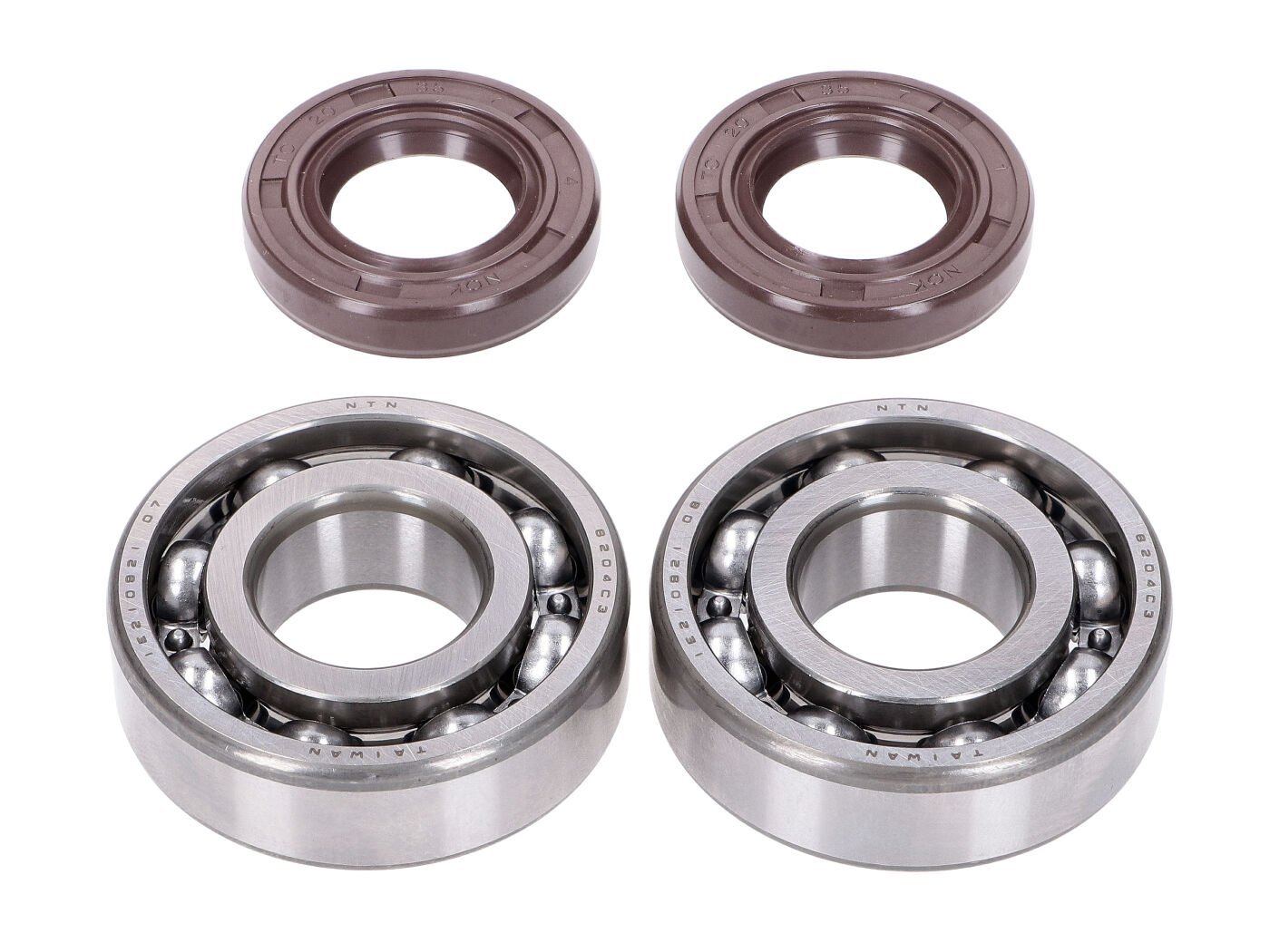 Crankshaft Bearing Set Naraku FKM Heavy Duty For Derbi EBE, EBS, D50B