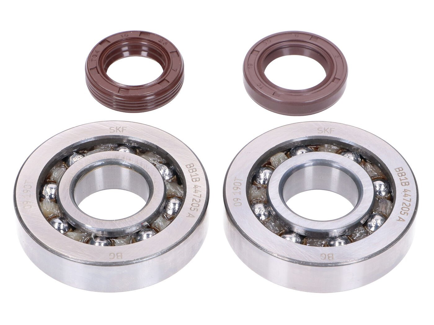 Crankshaft Bearing Set Naraku SKF, FKM Premium C4 Polyamide For Piaggio