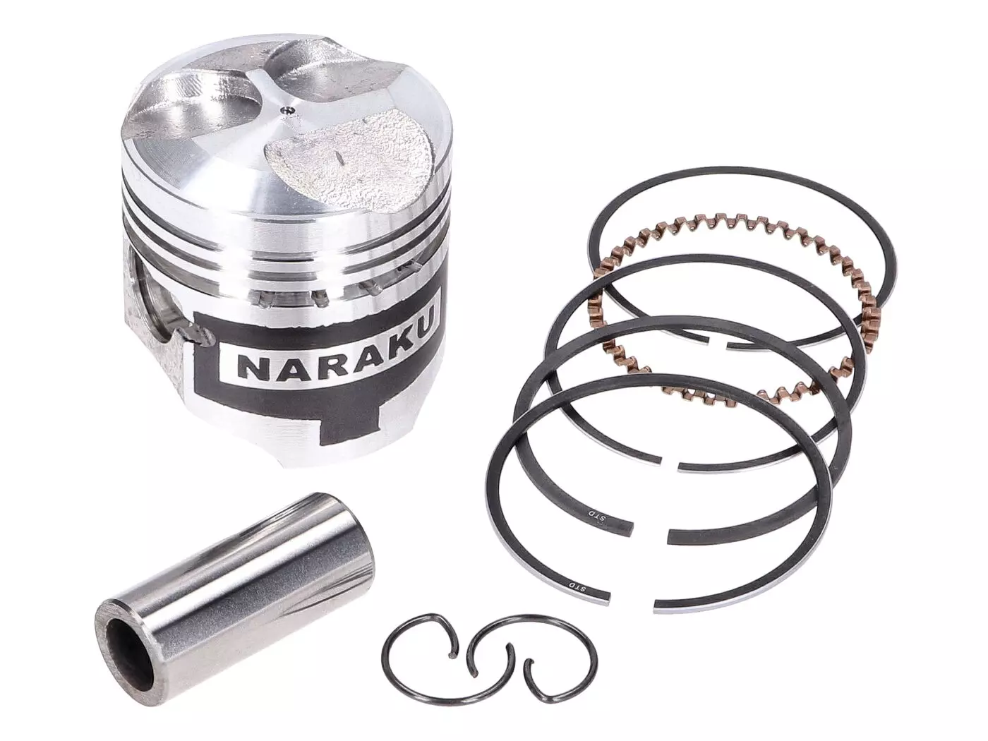 Piston Set Naraku V.2 50cc 39.00mm For Piaggio 4-stroke 3-valve