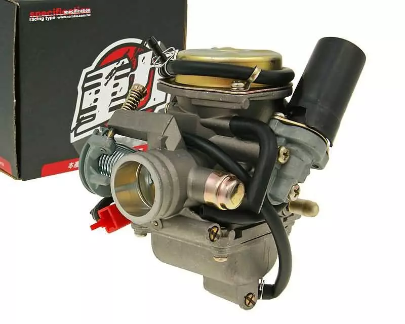 Carburetor Naraku 24mm (pressure Controlled) For 4-stroke 139QMB GY6, Aprilia / Piaggio Mojito, Hexagon, Liberty, Sfera 125-150cc 4T