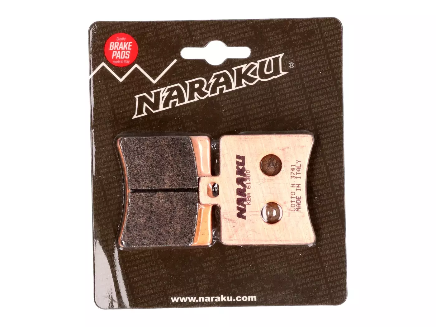 Brake Pads Naraku Sintered For Aprilia SR50, Scarabeo, Baotian BT49QT