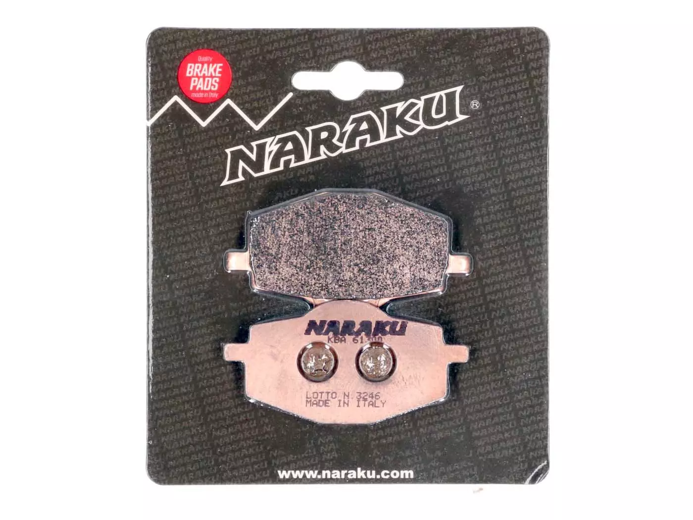 Brake Pads Naraku Sintered For Yamaha Cygnus, TZR, MBK Flame, X-Power