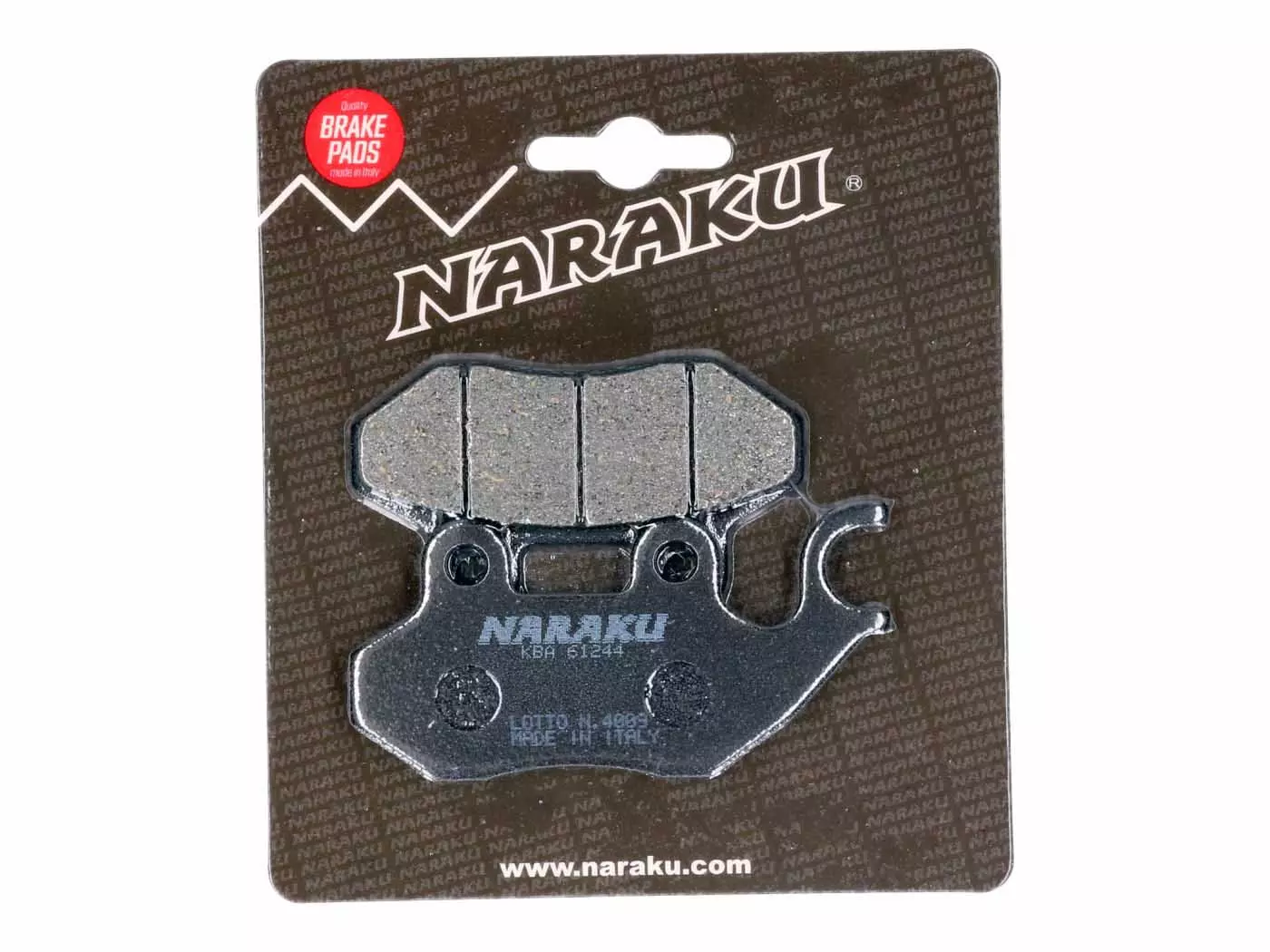 Brake Pads Naraku Organic For PGO, SYM, TGB, Peugeot