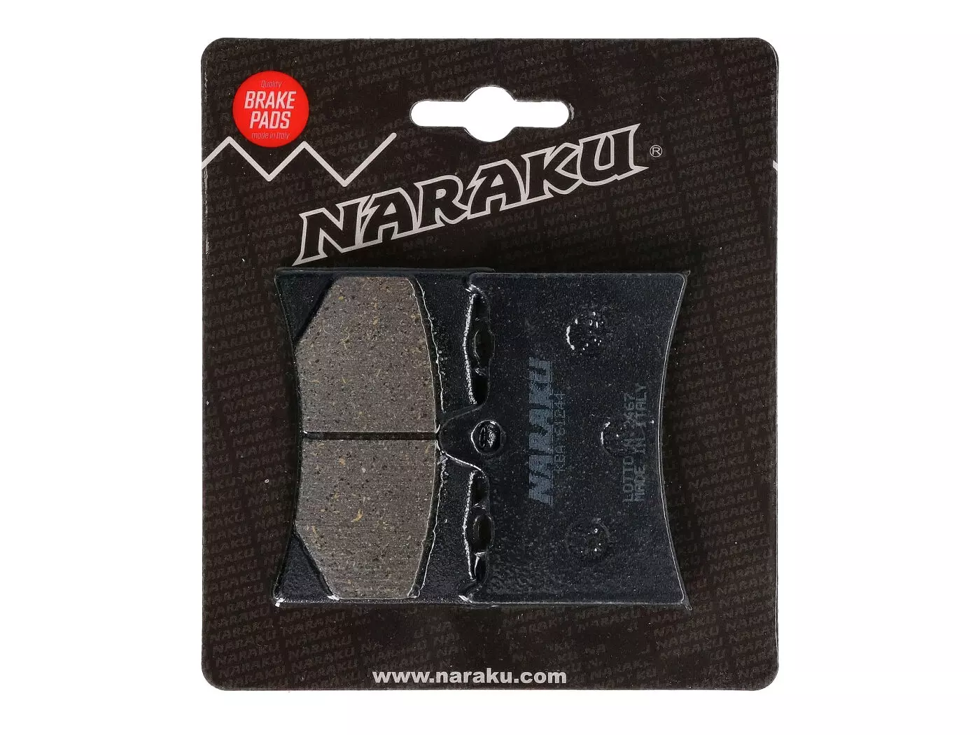 Brake Pads Naraku Organic For Aprilia AF1 Futura 125, RS 125